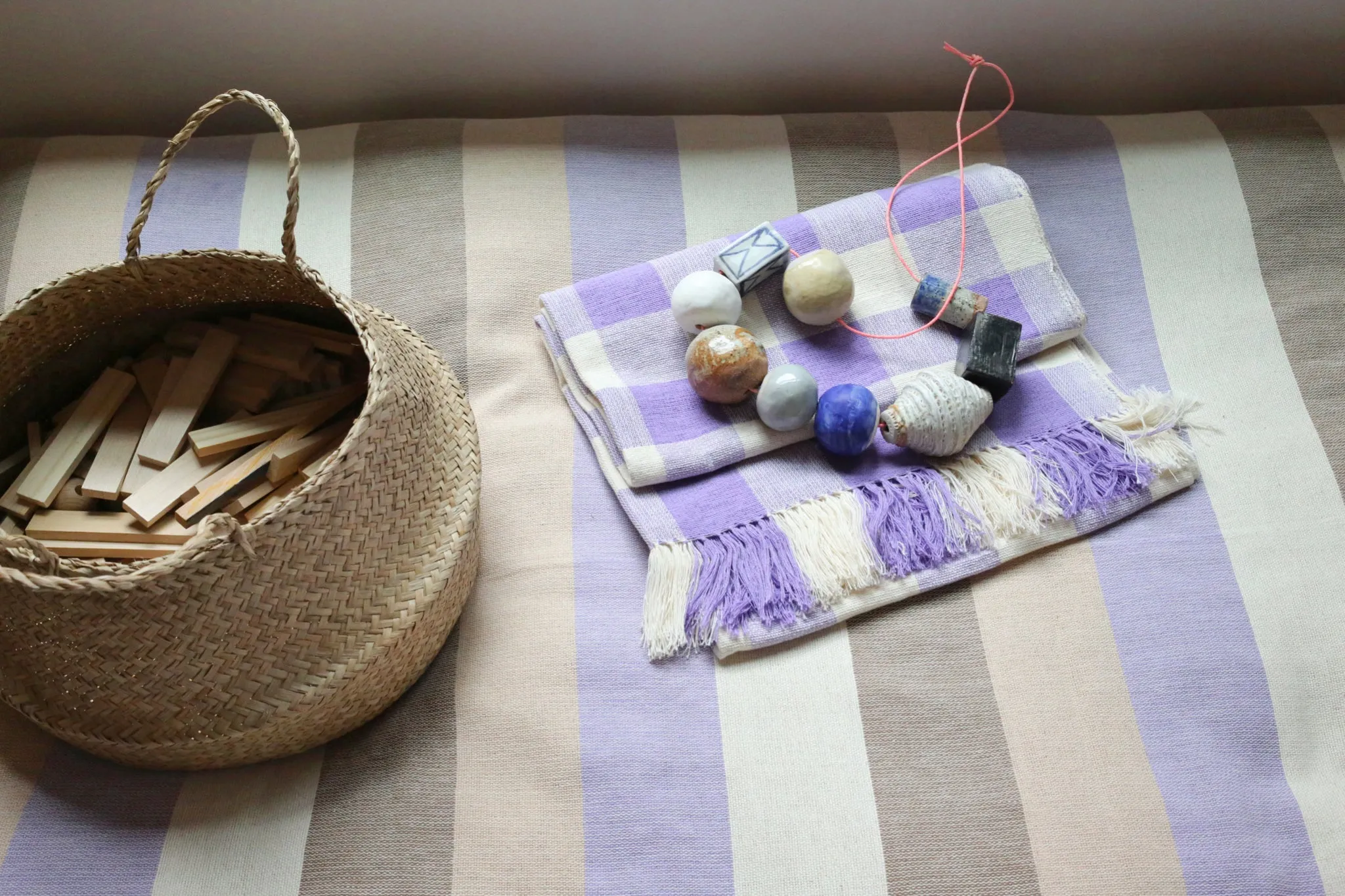 Lavender Stripe Blanket
