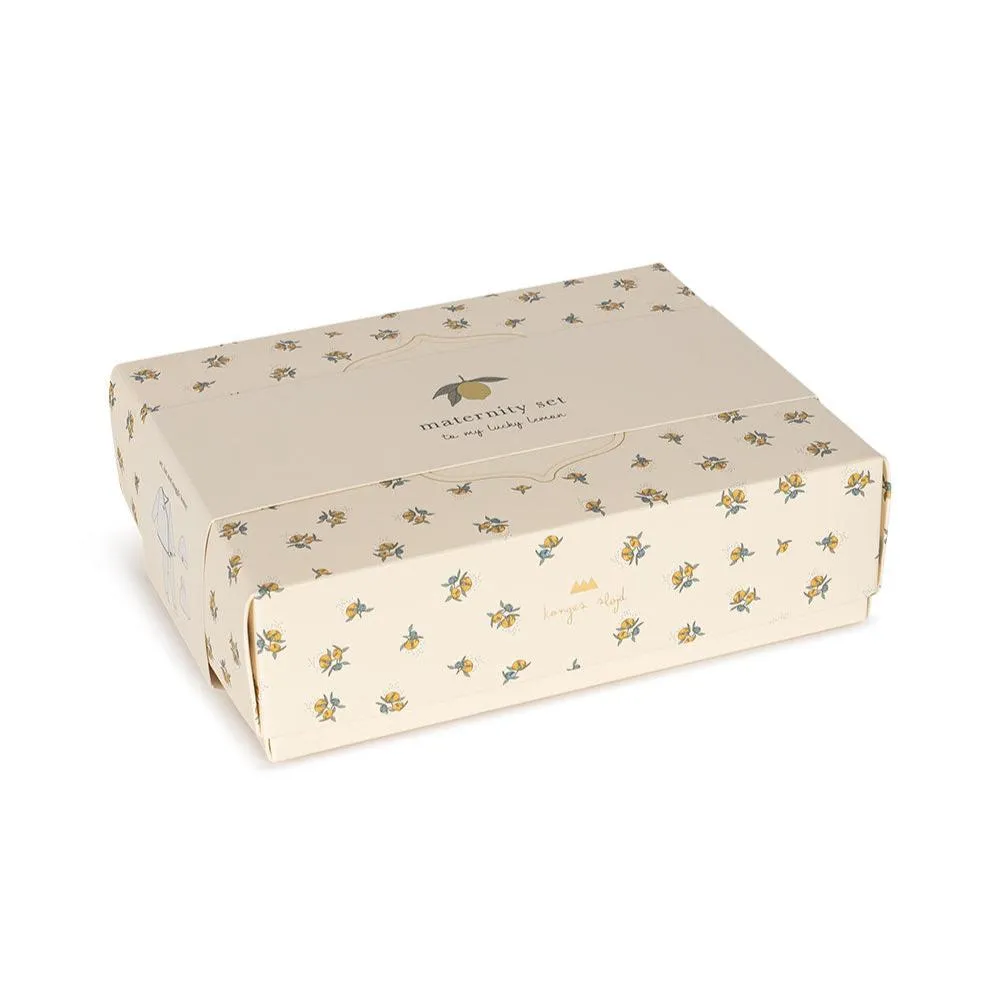 Lemon Embroidered Newborn Baby Essentials 3 Piece Gift Box Set