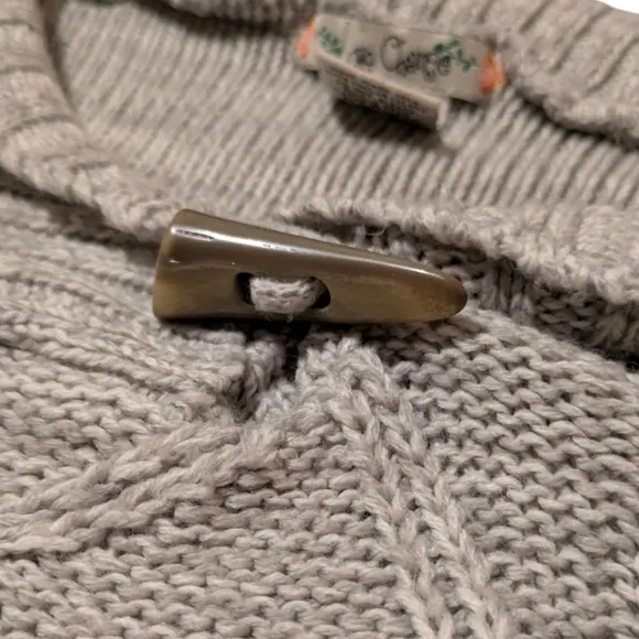 Love Change Gray Cable Knit Cowl Neck Sweater - Small - Cozy Fall &amp; Winter Vibes