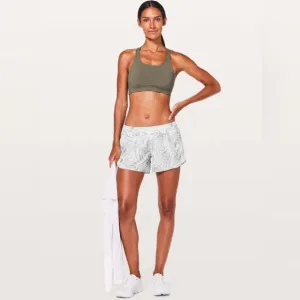 Lululemon Hotty Hot II Long 4&quot; Mini Twine Pattern Athletic Short