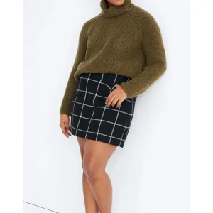 Madewell Museum Patch-Pocket Mini Skirt in Windowpane Size 10