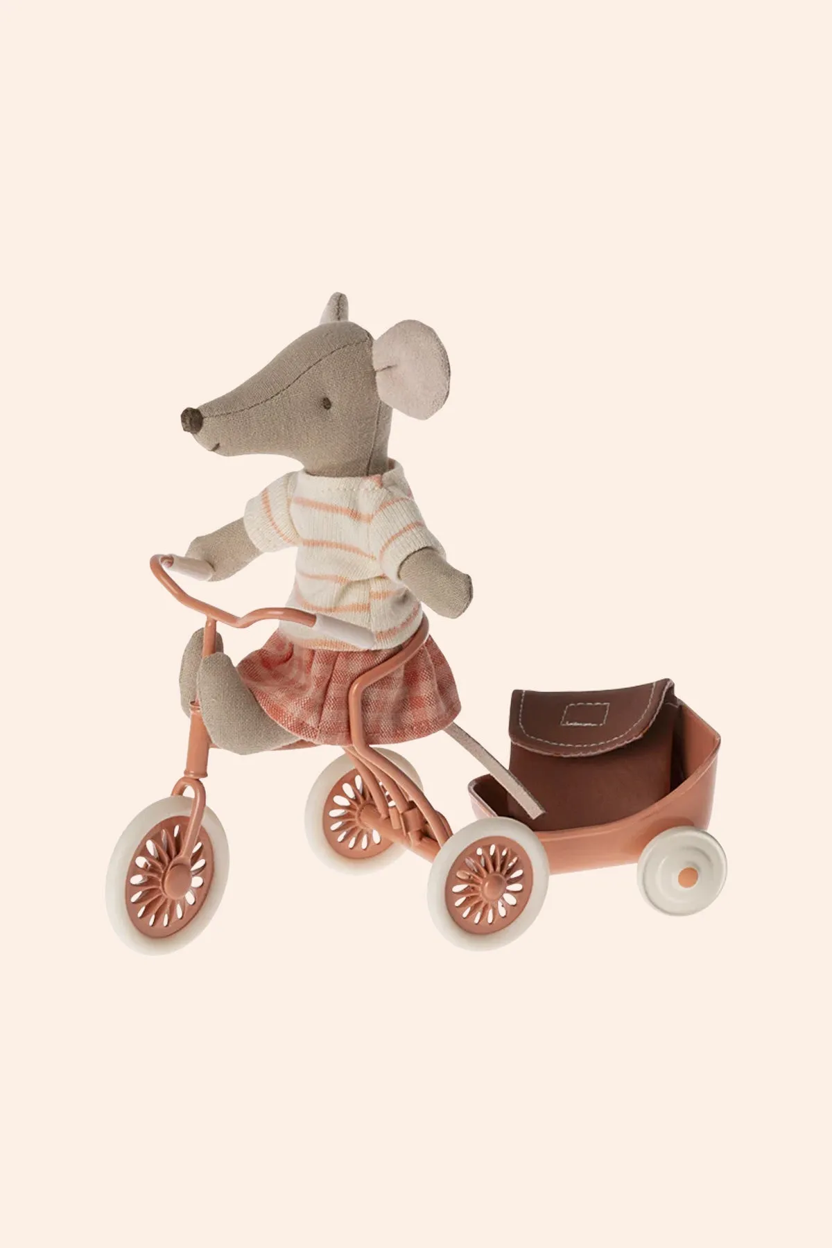 Maileg Tricycle Mouse, Big Sister - Coral