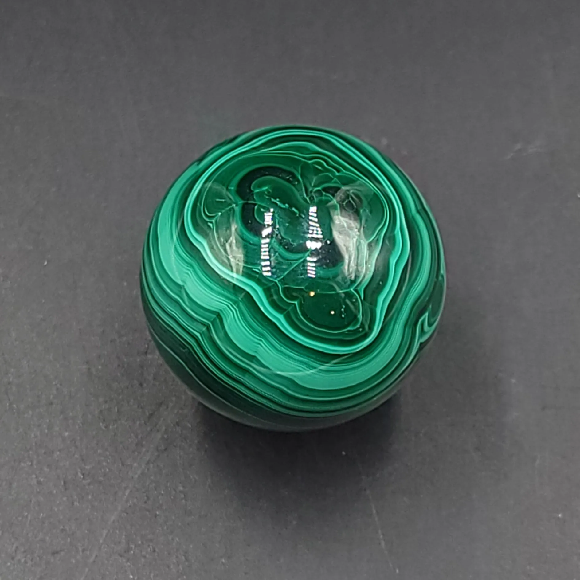 Malachite Sphere 32mm 68g