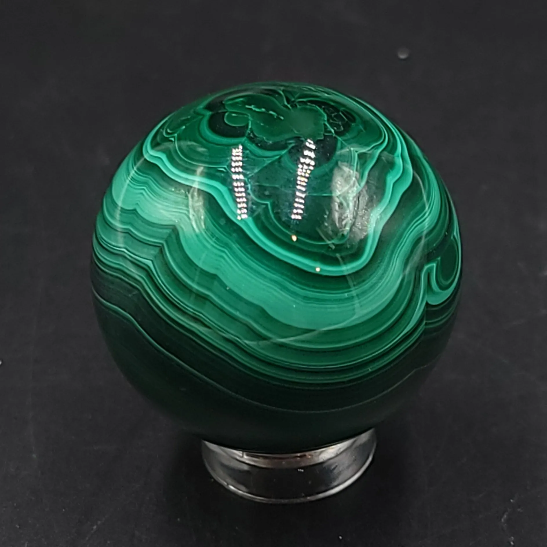 Malachite Sphere 32mm 68g