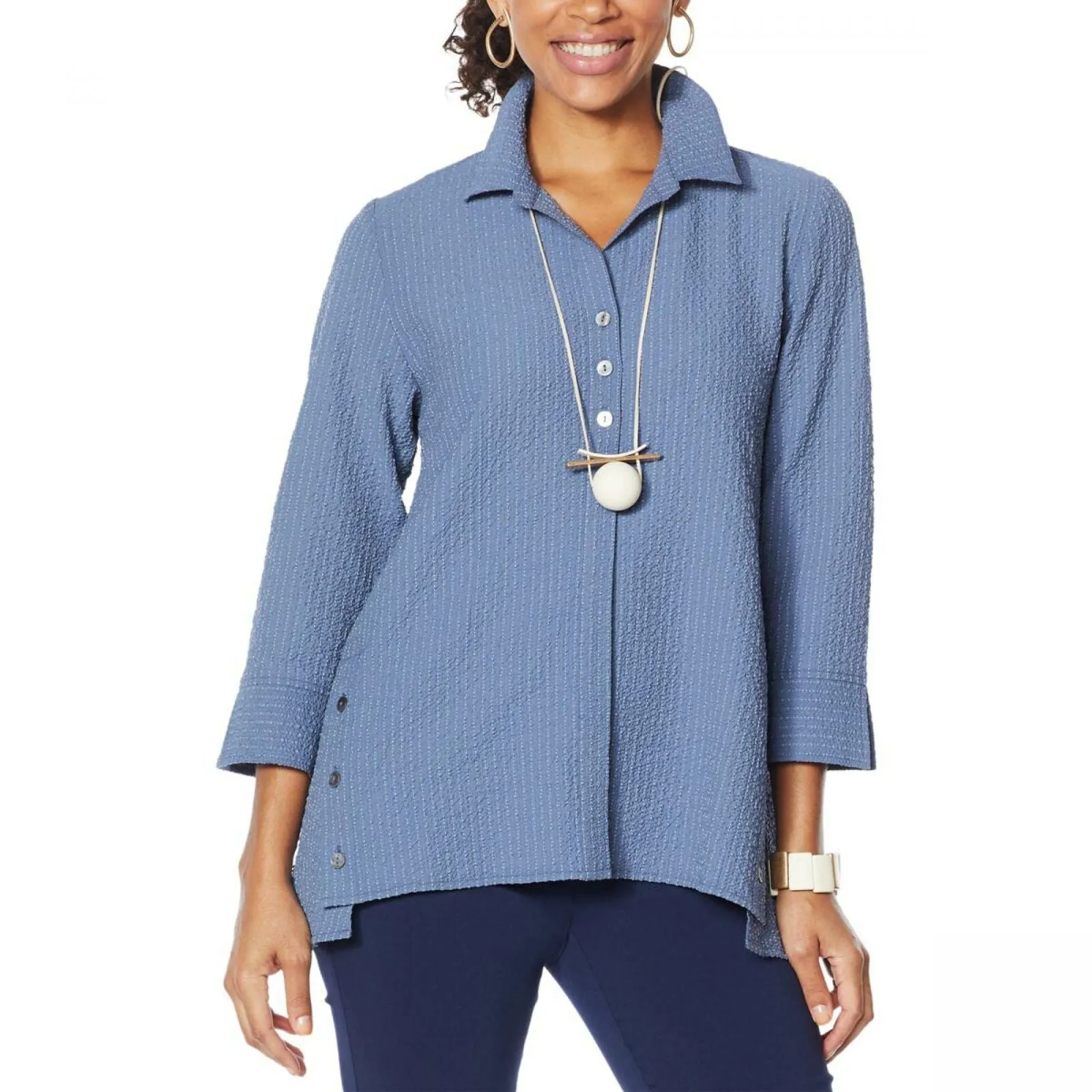 MarlaWynne Women's Running Stitch Butterfly Shirt