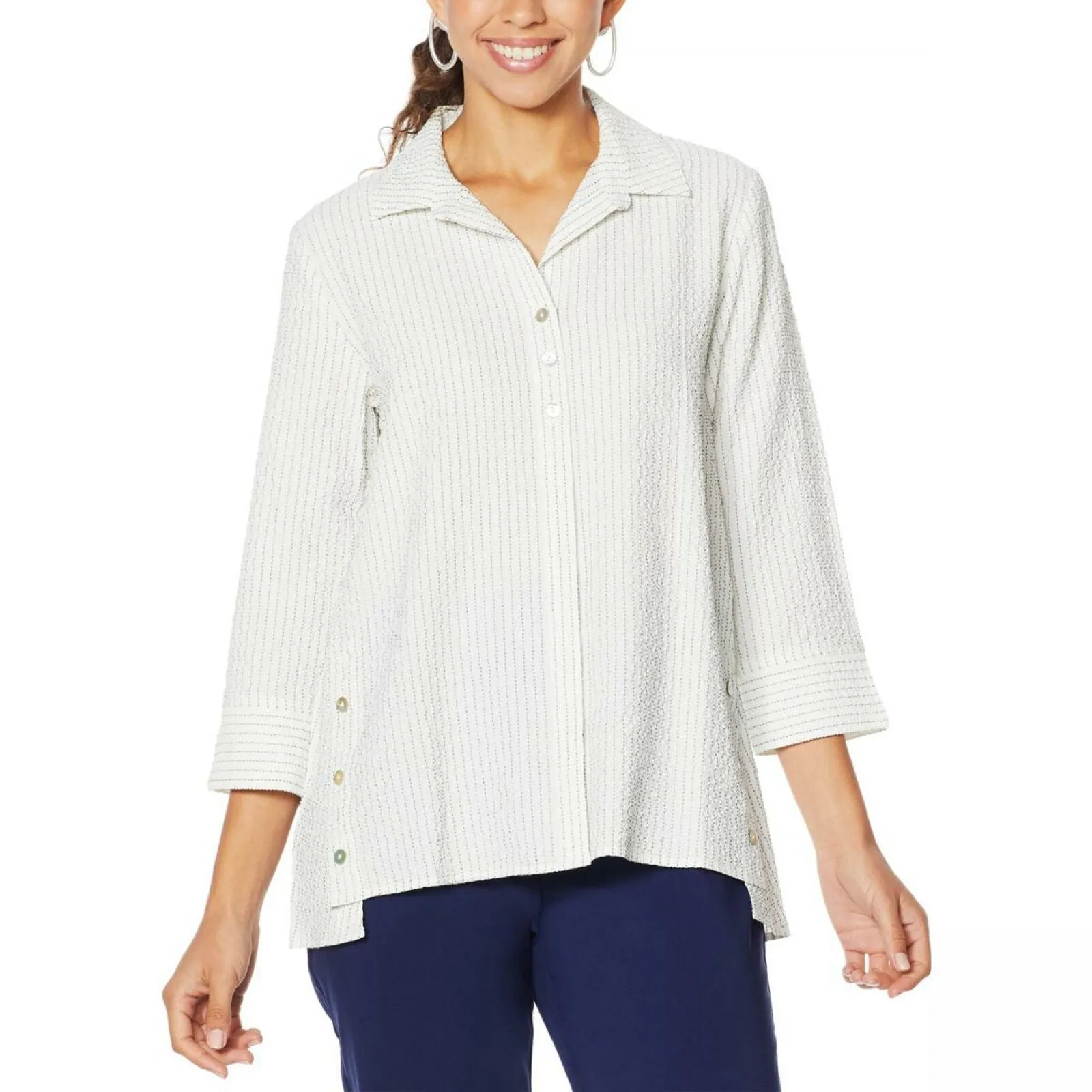MarlaWynne Women's Running Stitch Butterfly Shirt