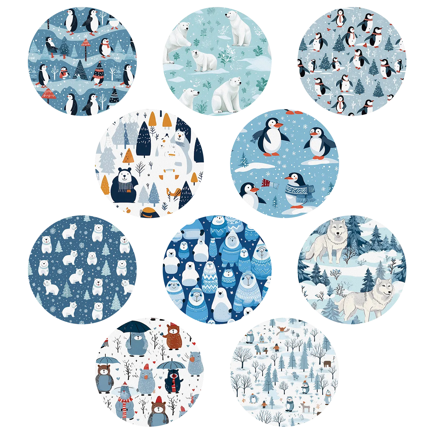Medtronic Winter Animals Mix Design Patches