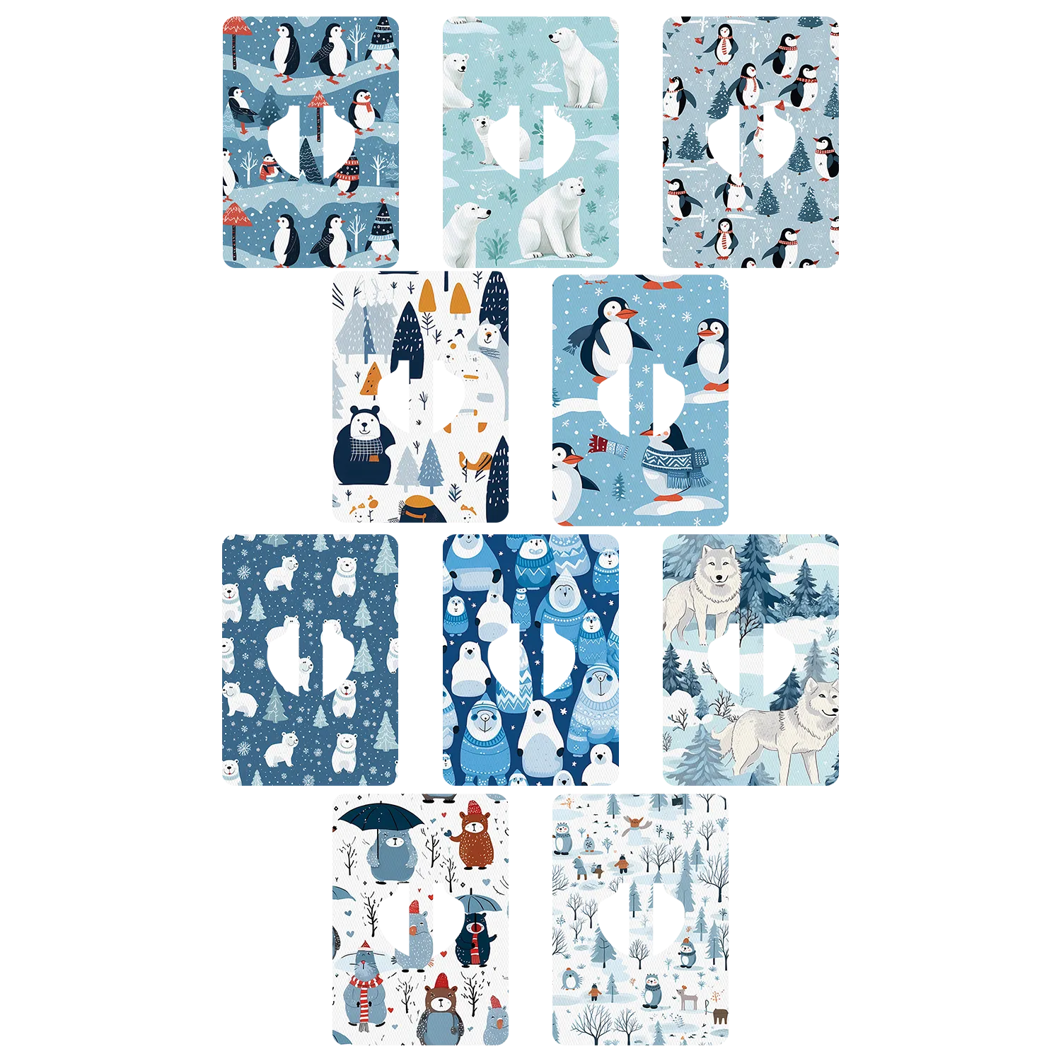 Medtronic Winter Animals Mix Design Patches