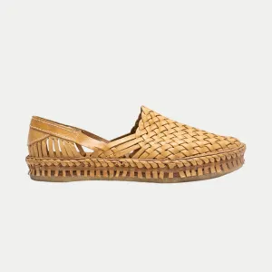 Men's Woven Shoe in Honey   No Stripes