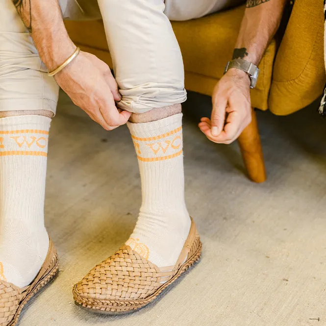 Men's Woven Shoe in Honey   No Stripes
