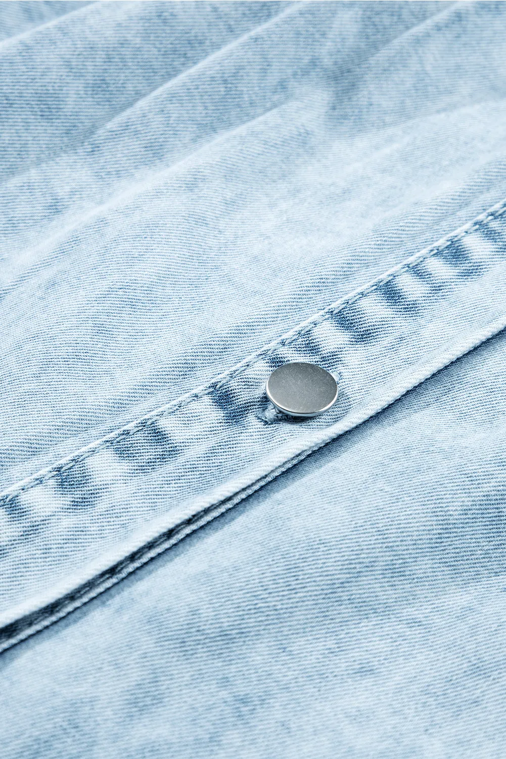 Mineral Wash Ruffled Denim Dress