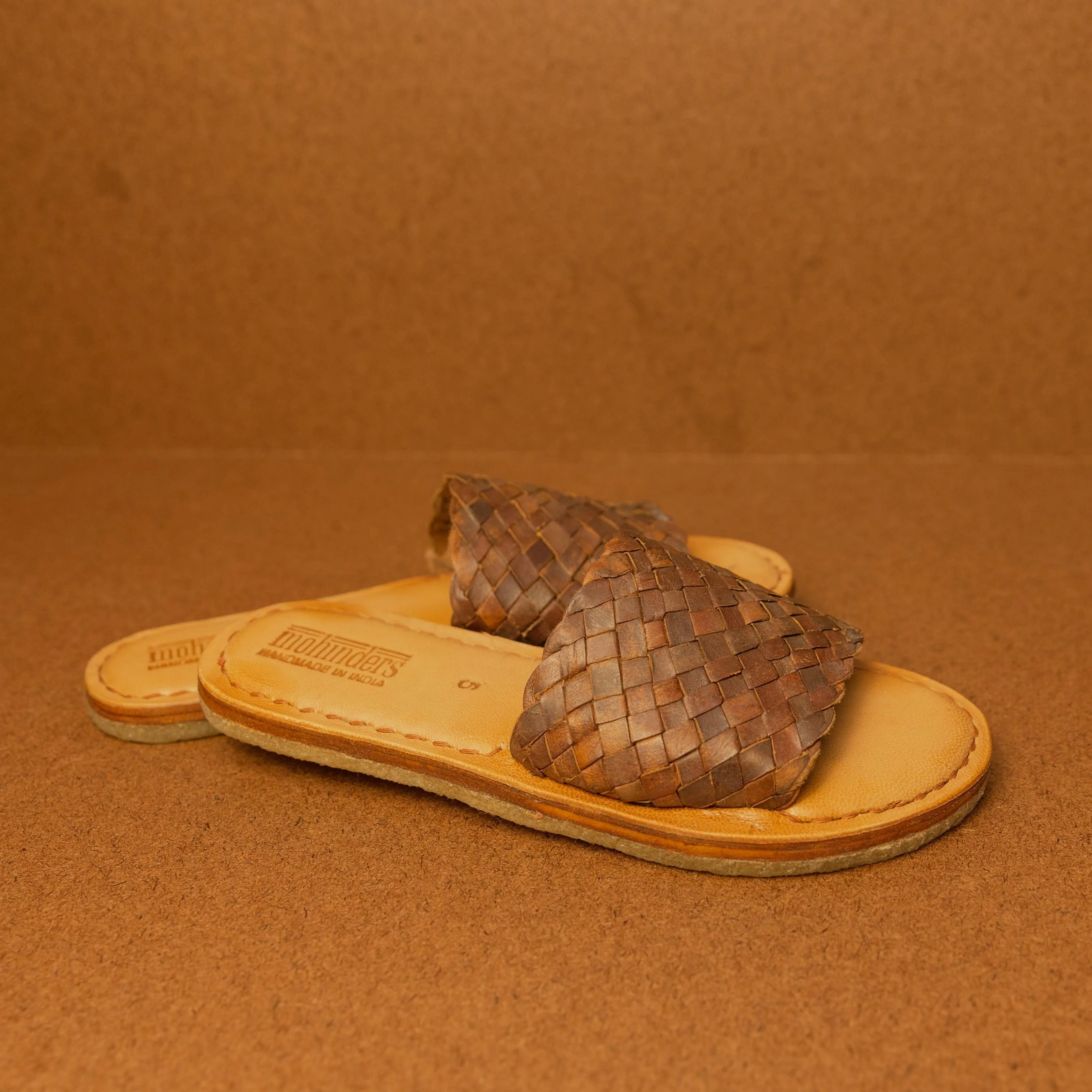Mohinders Women's Woven Sandal in Walnut