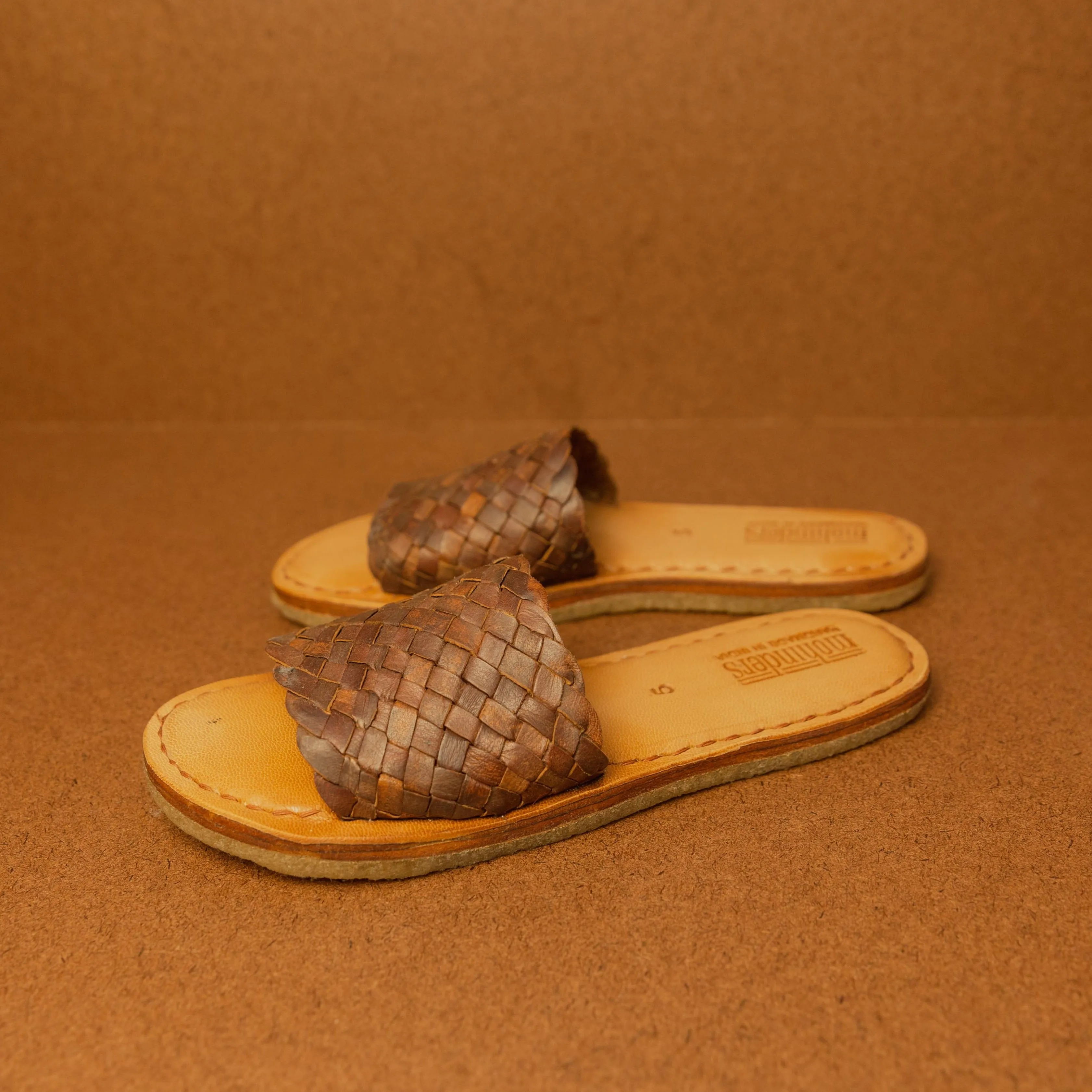 Mohinders Women's Woven Sandal in Walnut