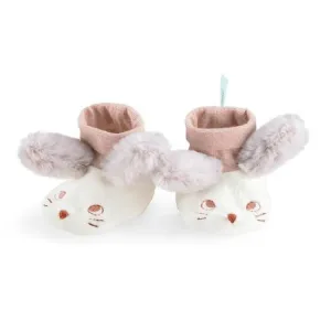 Moulin Roty Apres la Pluie Mouse Slippers 0-6M, Ivory