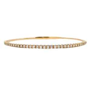 Mountz Collection Diamond Flexible Bangle Bracelet in 14K Yellow Gold