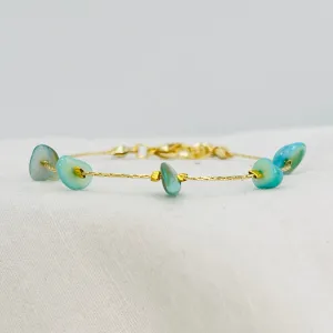 Natural Stone Adjustable Chain Bracelet – Stylish & Gift