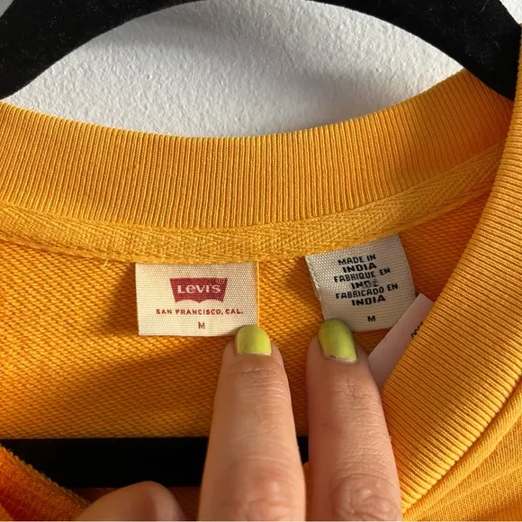 New Levi’s WFH Work from home Crewneck sweatshirt 3 in Orange Medium