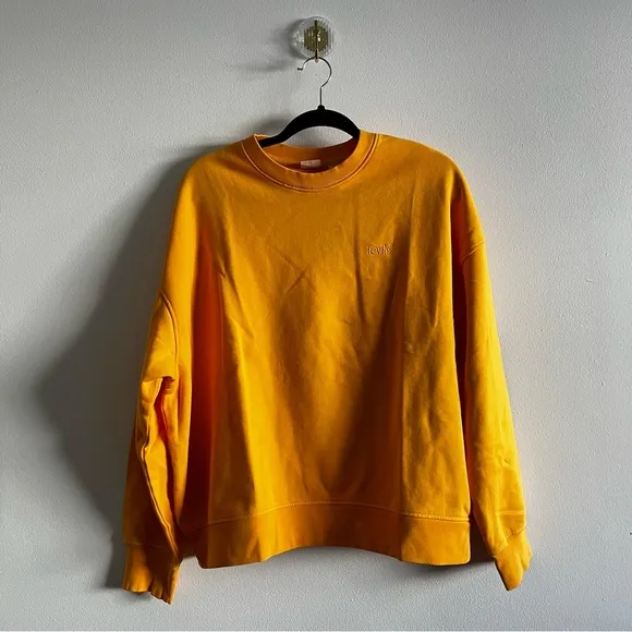 New Levi’s WFH Work from home Crewneck sweatshirt 3 in Orange Medium