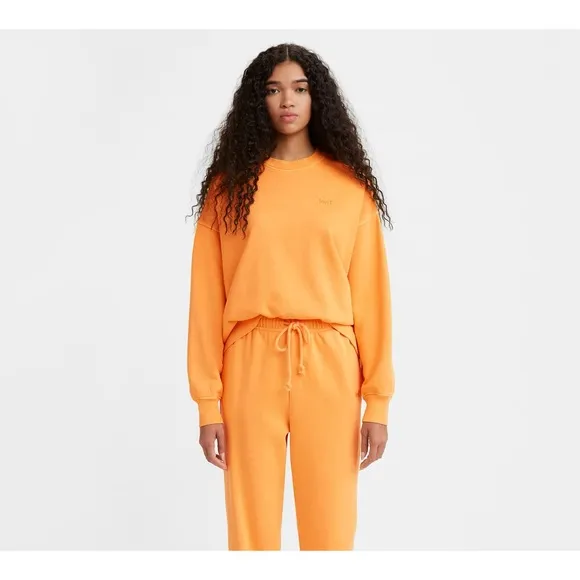 New Levi’s WFH Work from home Crewneck sweatshirt 3 in Orange Medium