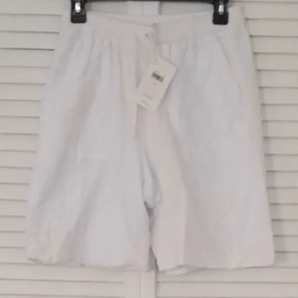 New💙 SPLENDID Addie Bermuda Shorts Gauze Short - crepe white breezy drawstring