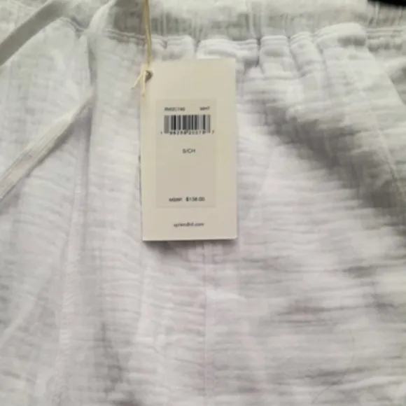 New💙 SPLENDID Addie Bermuda Shorts Gauze Short - crepe white breezy drawstring