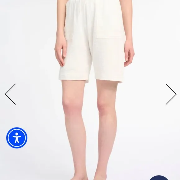 New💙 SPLENDID Addie Bermuda Shorts Gauze Short - crepe white breezy drawstring