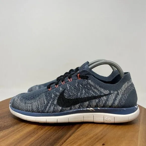 Nike Free 4.0 Flyknit Men's 8 Athletic Running Sneaker Shoes Blue 717075-403
