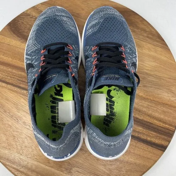 Nike Free 4.0 Flyknit Men's 8 Athletic Running Sneaker Shoes Blue 717075-403