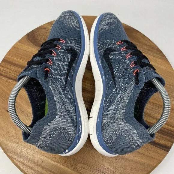 Nike Free 4.0 Flyknit Men's 8 Athletic Running Sneaker Shoes Blue 717075-403