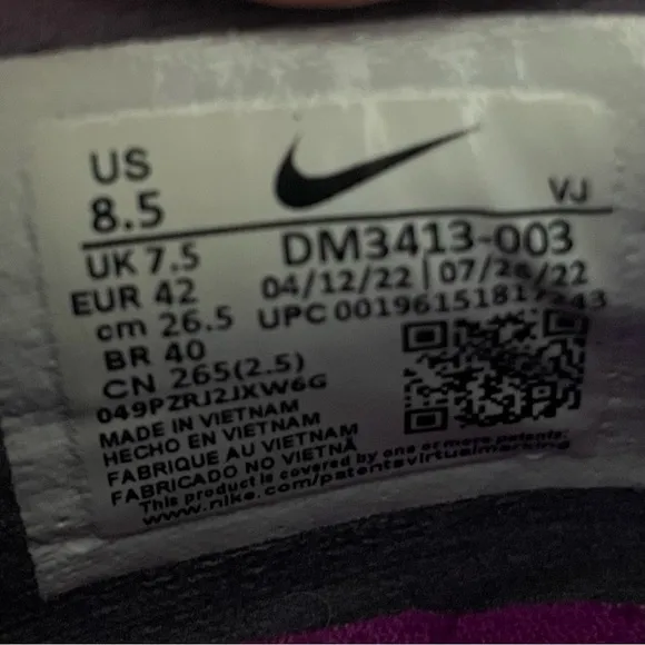 Nike | Pegasus Turbo Next Nature Flyknit Running Shoes - Black Purple ; Mens 8.5