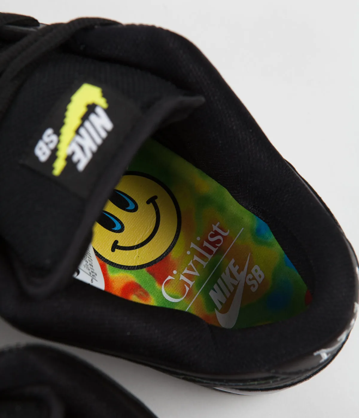 Nike SB x Civilist Dunk Low Pro QS Shoes - Black / Black - Black