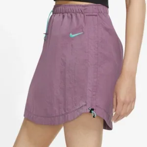 Nike Women's Sportwear Swoosh Woven High Rise Skirt Purple