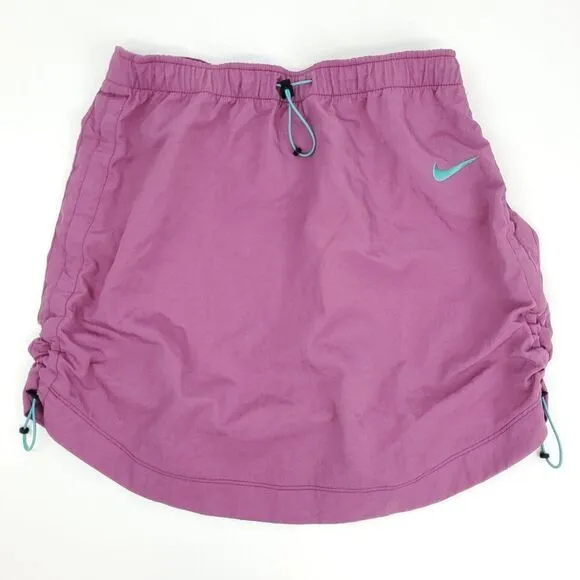 Nike Women's Sportwear Swoosh Woven High Rise Skirt Purple