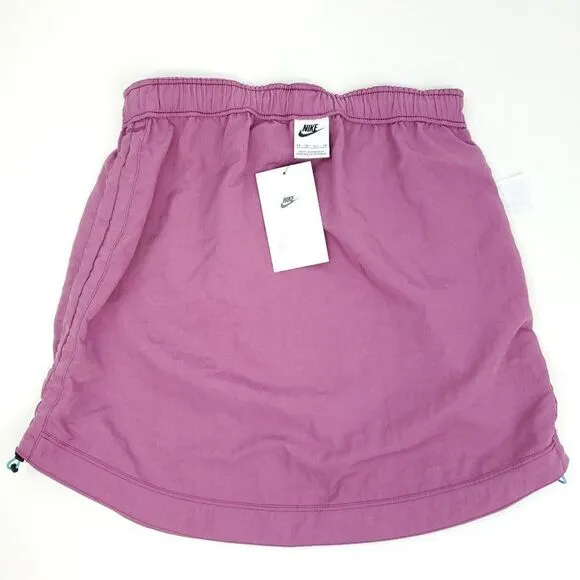 Nike Women's Sportwear Swoosh Woven High Rise Skirt Purple