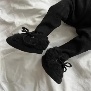 Nina Pure Wool Baby Shoes (Black)