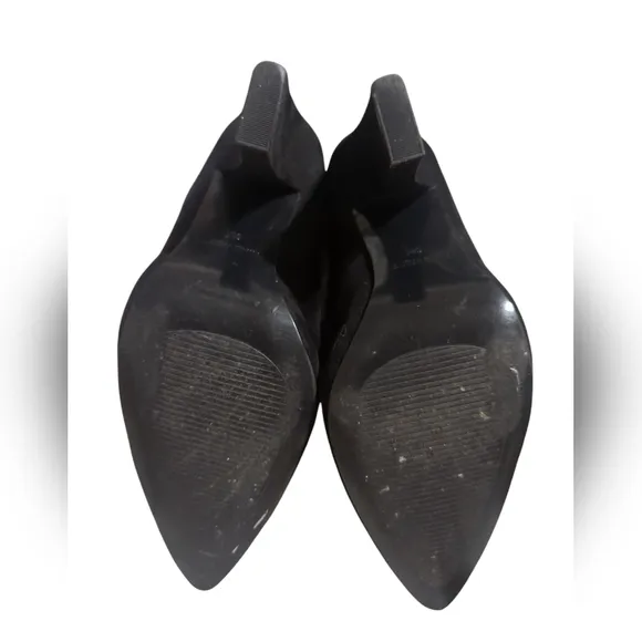 Nine West Faux Suede Birchwood Fringed Tuxedo Pumps