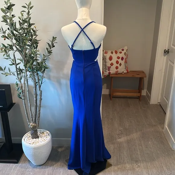 Nordstrom Speechless Spaghetti Strap Beaded Cut-Out Waist Long Dress New!