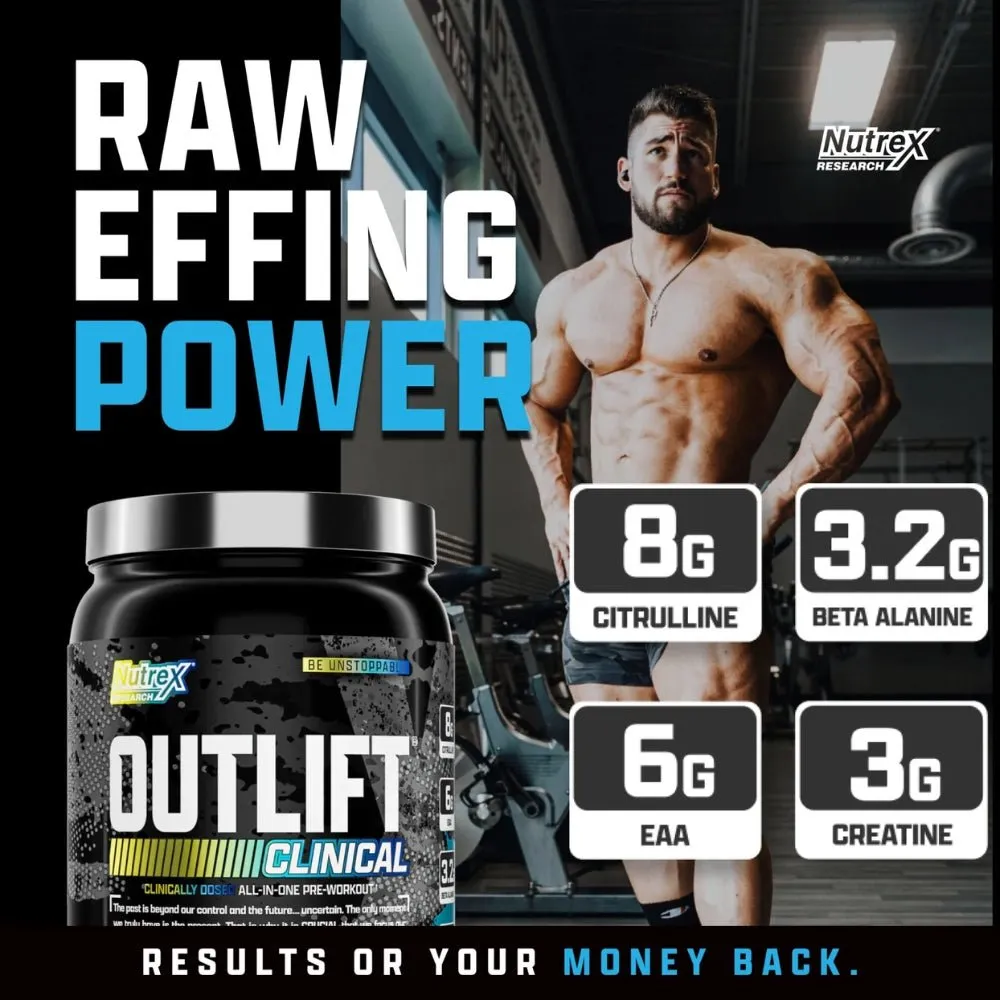 Nutrex Outlift Clinical All-In-One Pre-Workout 29g Single Sachet Exp May 2027