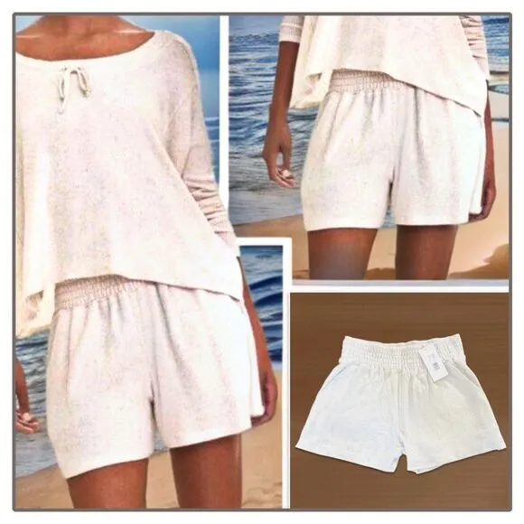 NWT Johnny Was Calme Smocked Cozy Shorts