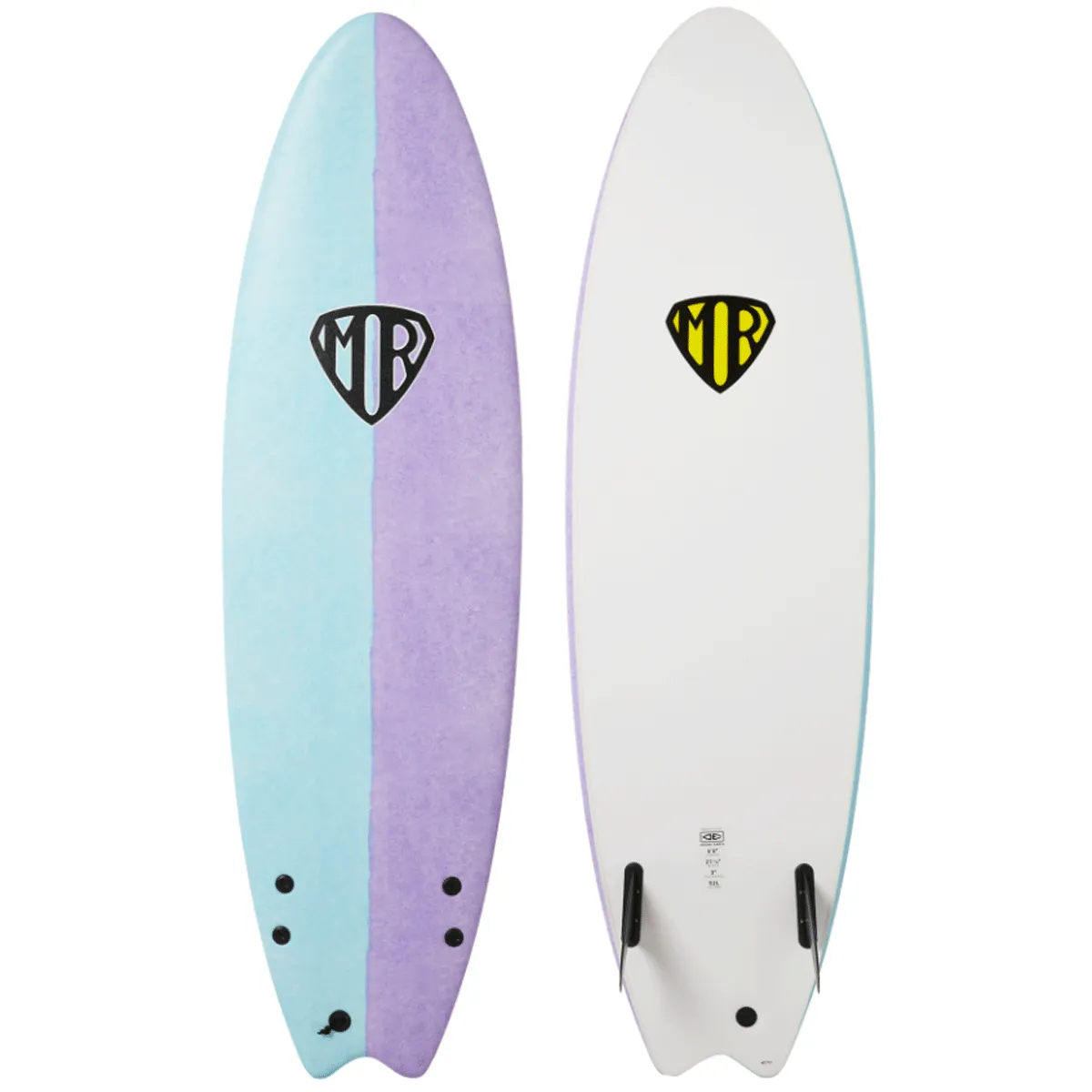 O&E MR EPOXY SOFT TOP TWIN FIN - VIOLET