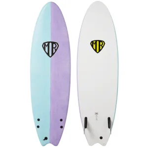 O&E MR EPOXY SOFT TOP TWIN FIN - VIOLET
