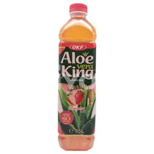 Okf Aloe Vera King Strawberry 1.5l~  草莓蘆薈汁 1.5l