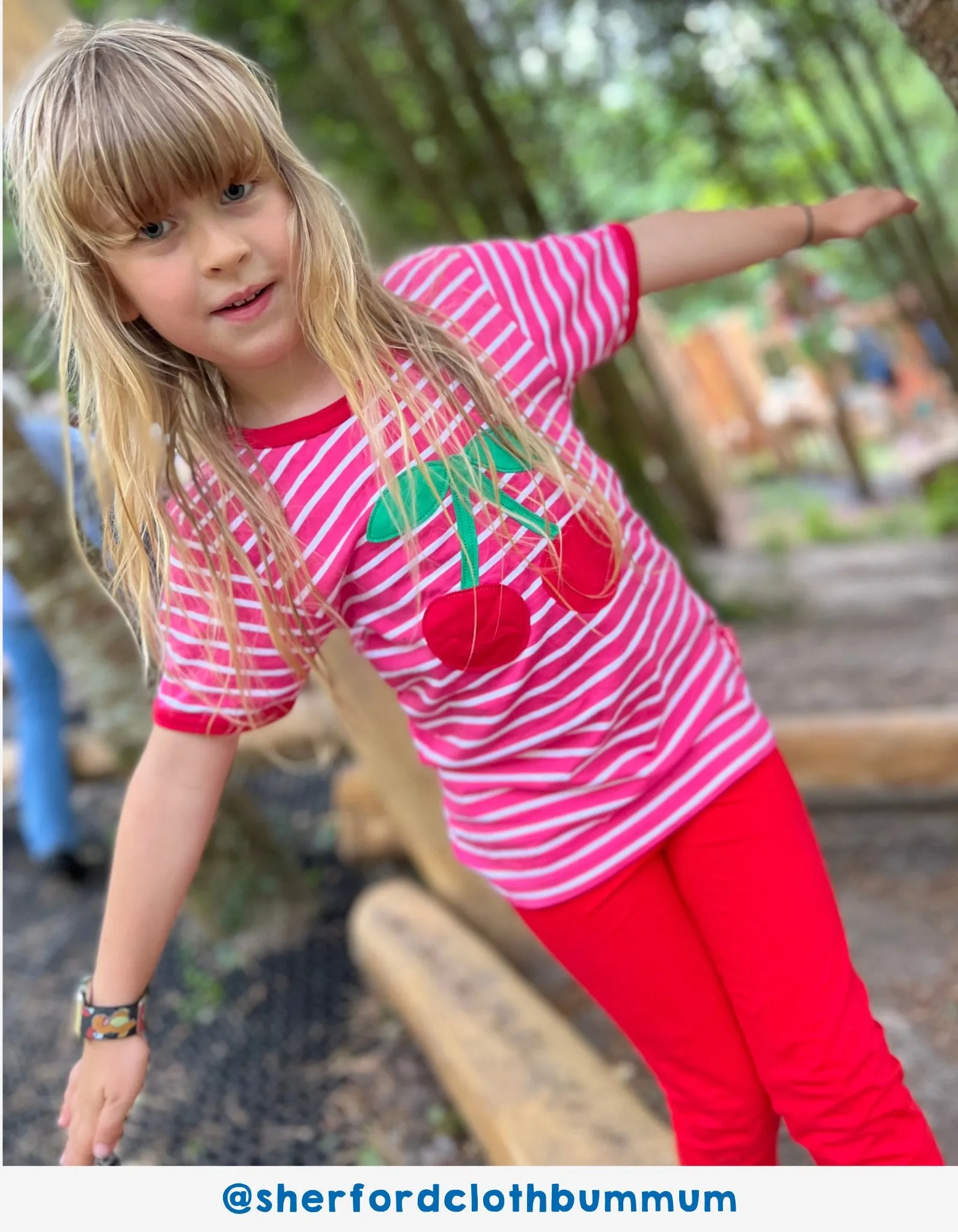 Organic Cherry Applique T-Shirt