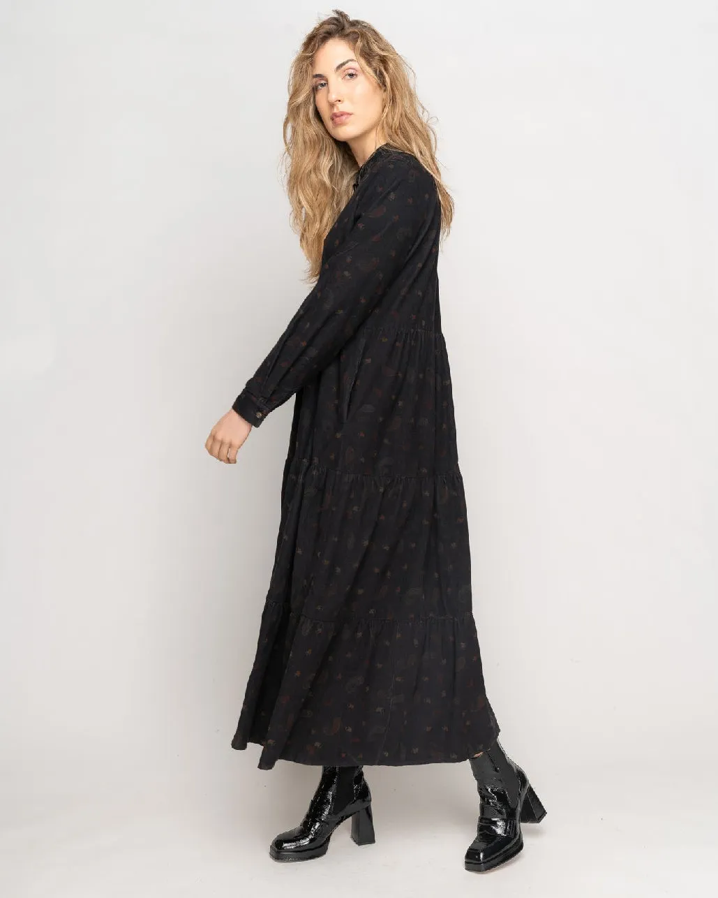 Paisley Button Shirtdress