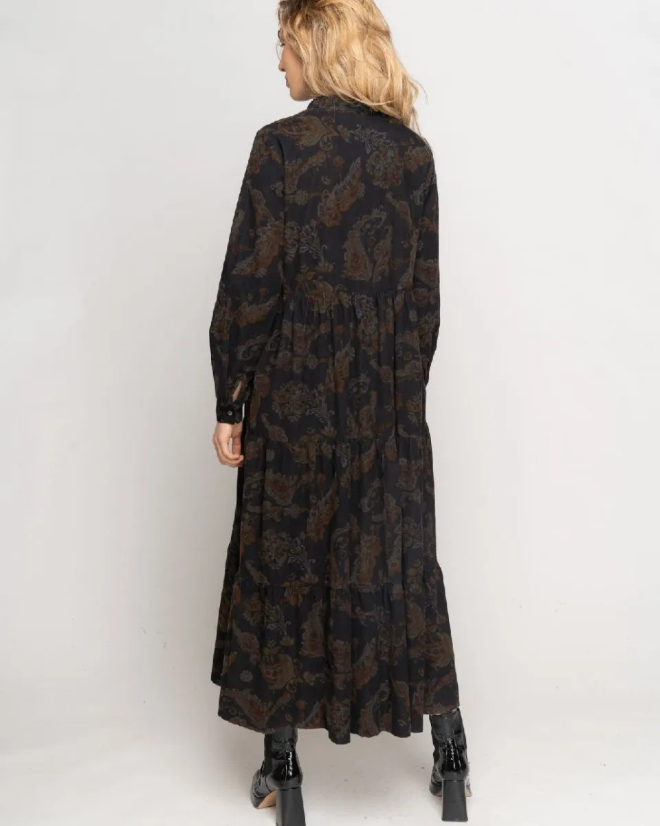 Paisley Button Shirtdress