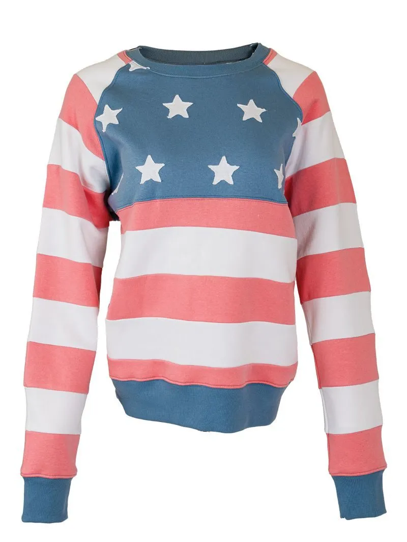 Patch Crew Pullover by Simply Southern - USA (Ships Late March)