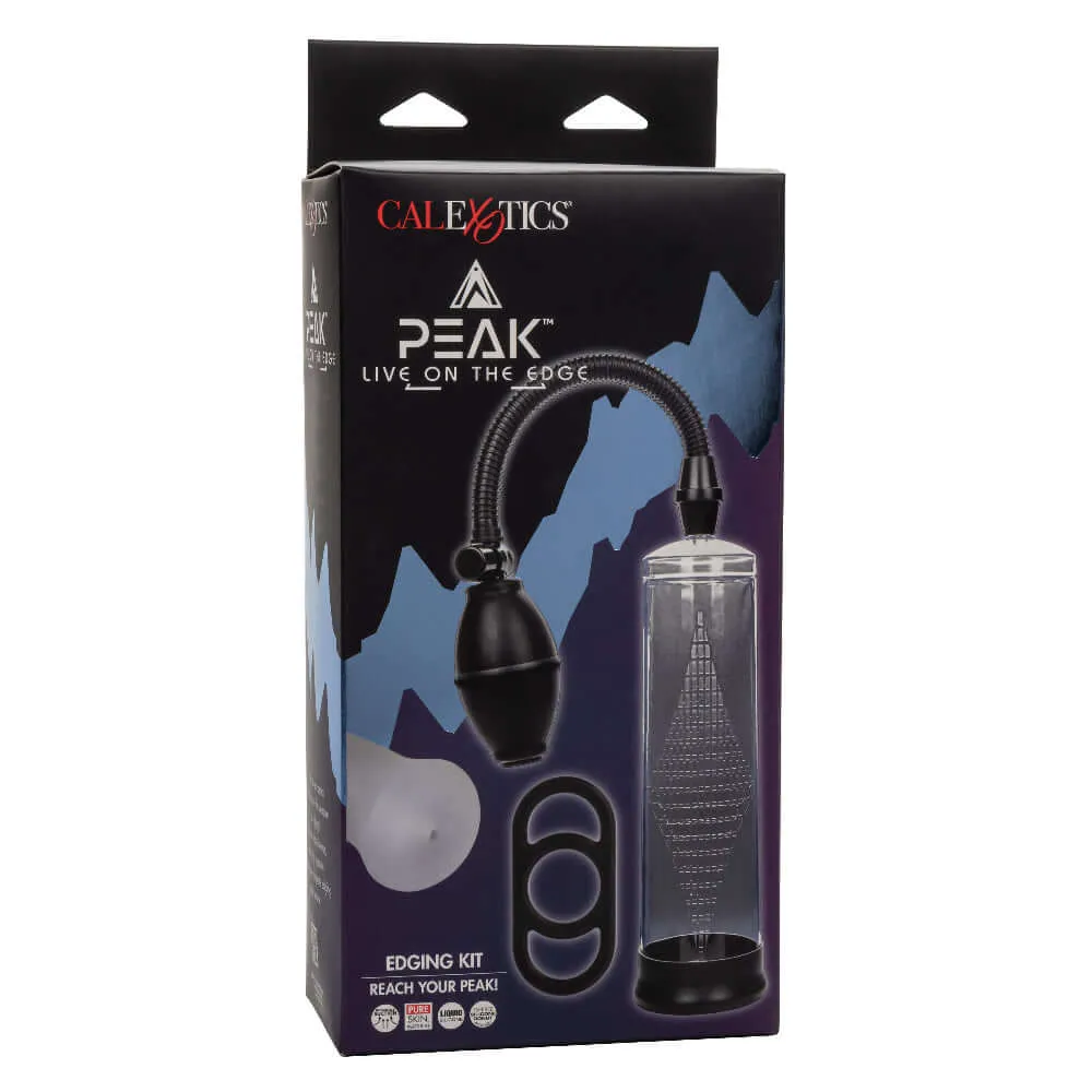 Peak Edging Kit Penis Pump - Black/clear