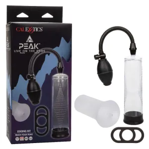 Peak Edging Kit Penis Pump - Black/clear
