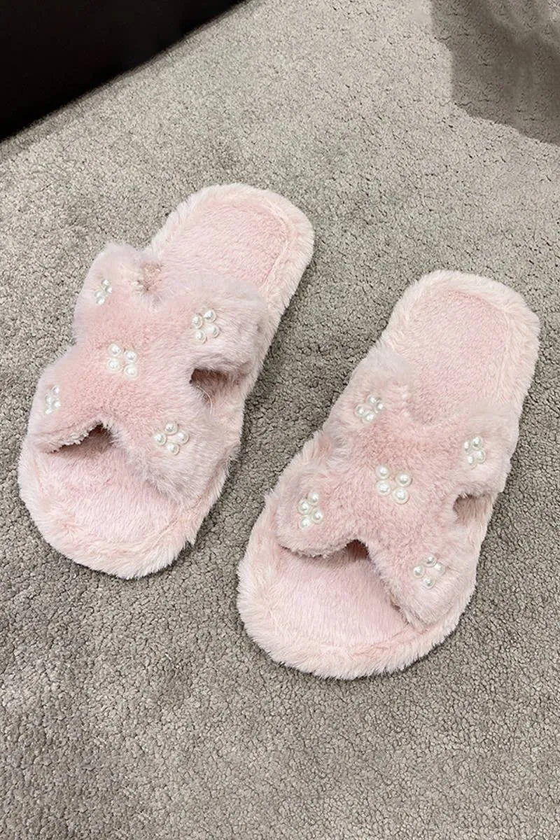 Pearl Black Slippers