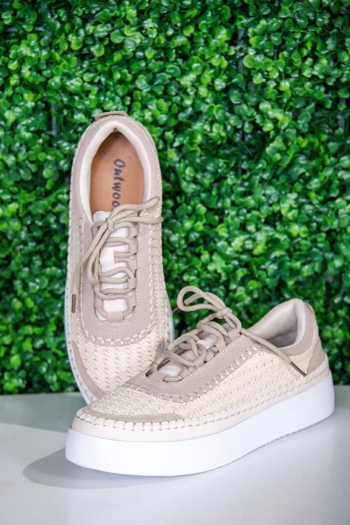 Pep In My Step Cream Woven Sneakers - SHO2717CR